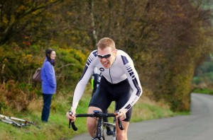 Ben powers up the hill