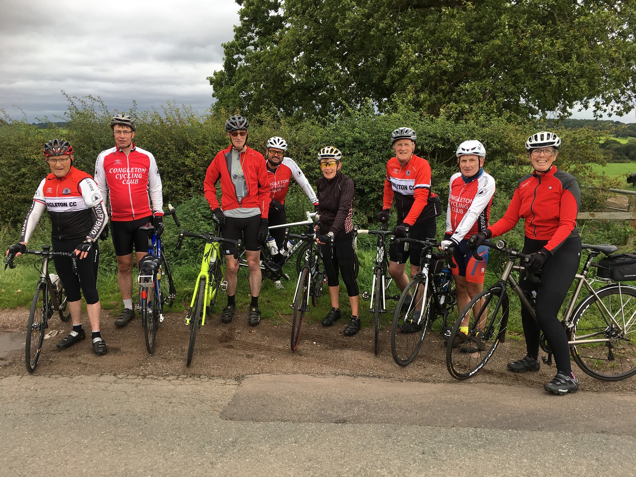 Congleton Cycling Club en-route near Eccleshall